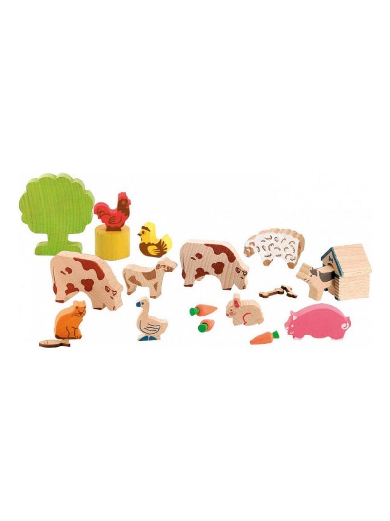 Les animaux de la ferme en bois N/A - Kiabi