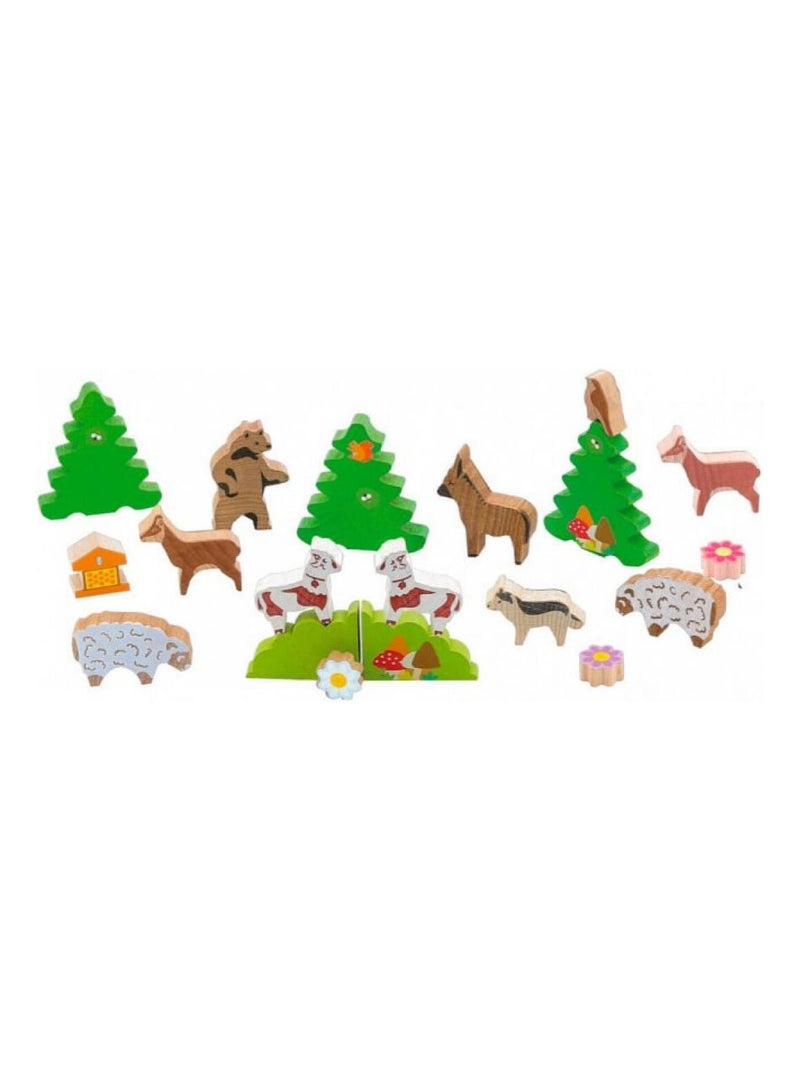 Les animaux de la montagne en bois N/A - Kiabi
