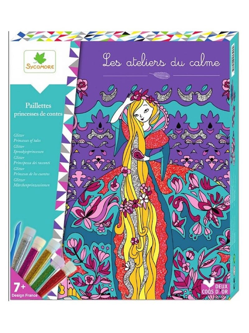 Les Ateliers Du Calme - Tableaux à Paillettes - Princesses De Contes - Sycomore Multicolore - Kiabi