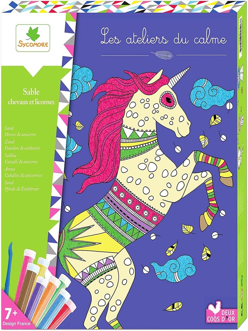 Les Ateliers Du Calme - Tableaux Sable - Chevaux Et Licornes - Sycomore Multicolore - Kiabi