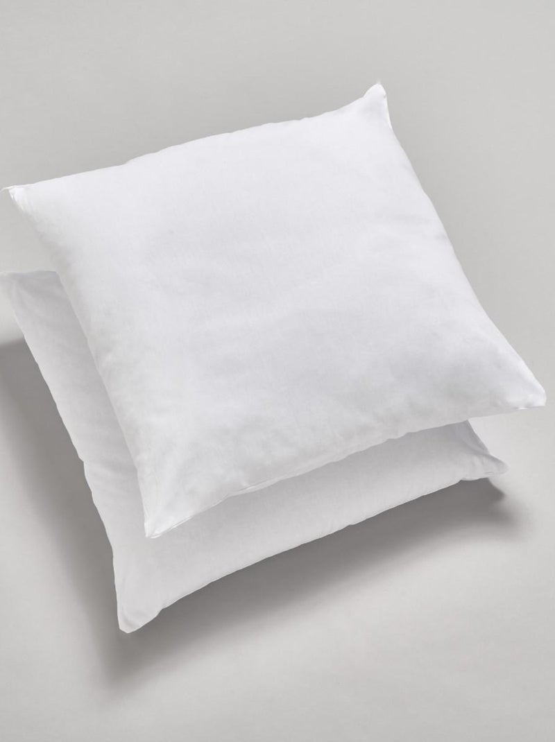Les Ateliers du Nord - Lot de 2 Oreillers Ferme 60x60cm Blanc - Kiabi