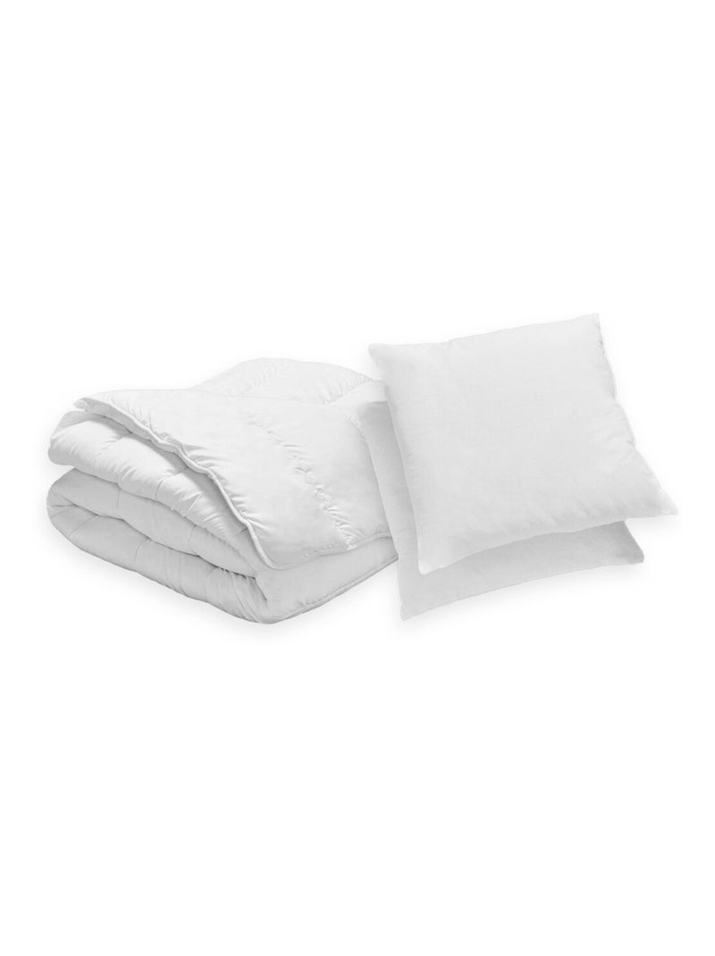 Les Ateliers du Nord - Pack Couette Chaude Lavable à 95° et 2 oreillers Blanc - Kiabi