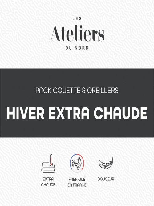 Les Ateliers du Nord - Pack Hiver Couette Très chaude + oreillers - Kiabi