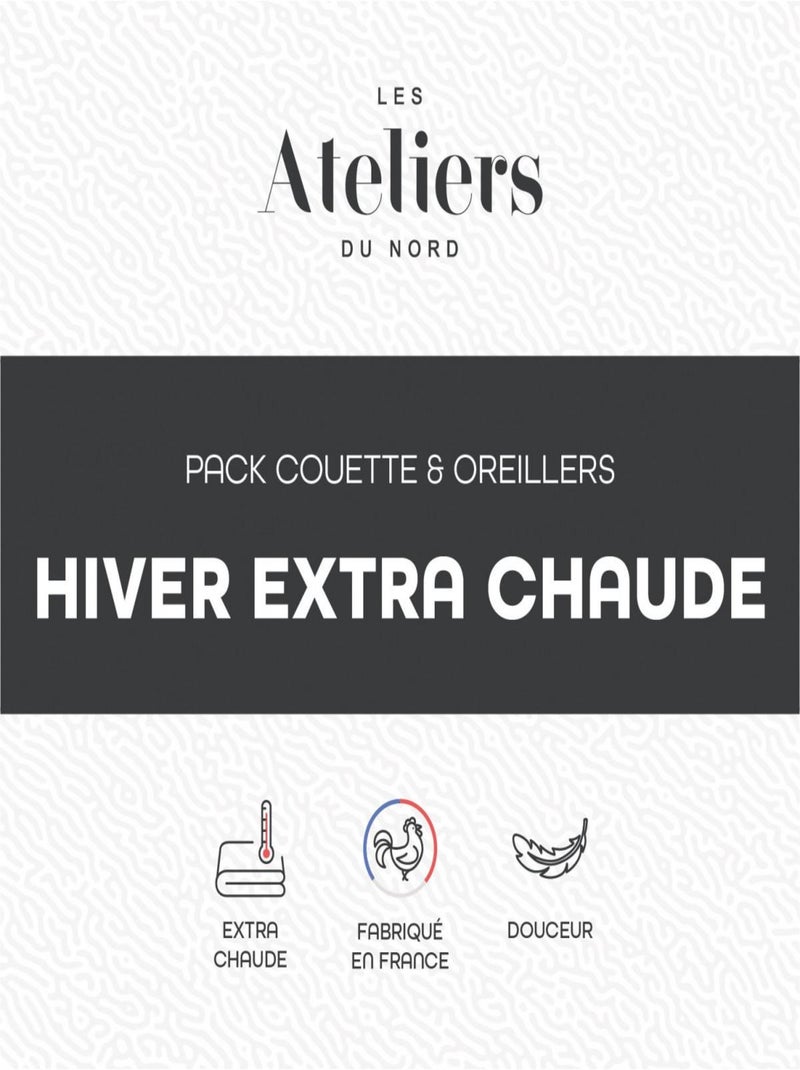 Les Ateliers du Nord - Pack Hiver Couette Très chaude + oreillers Blanc - Kiabi