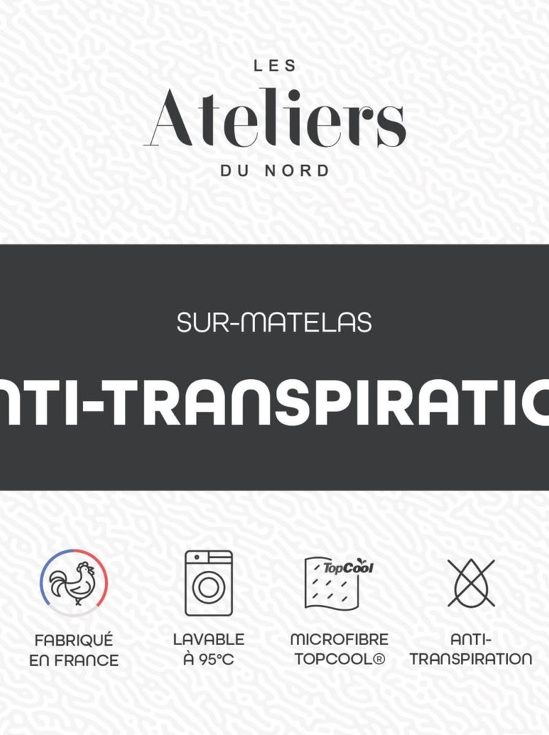 Les Ateliers du Nord - Surmatelas Confort Anti-transpiration Blanc - Kiabi