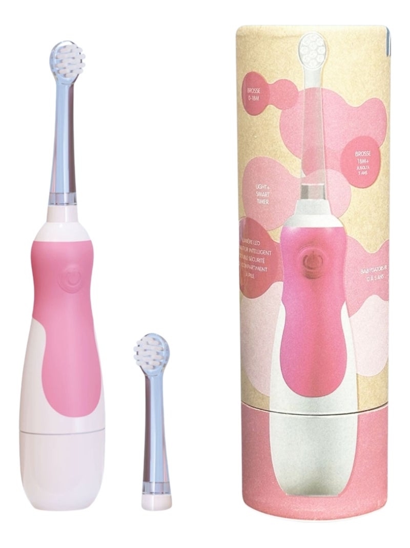 Les Babygators - Brosse à dents sonique avec étui Rose - Kiabi