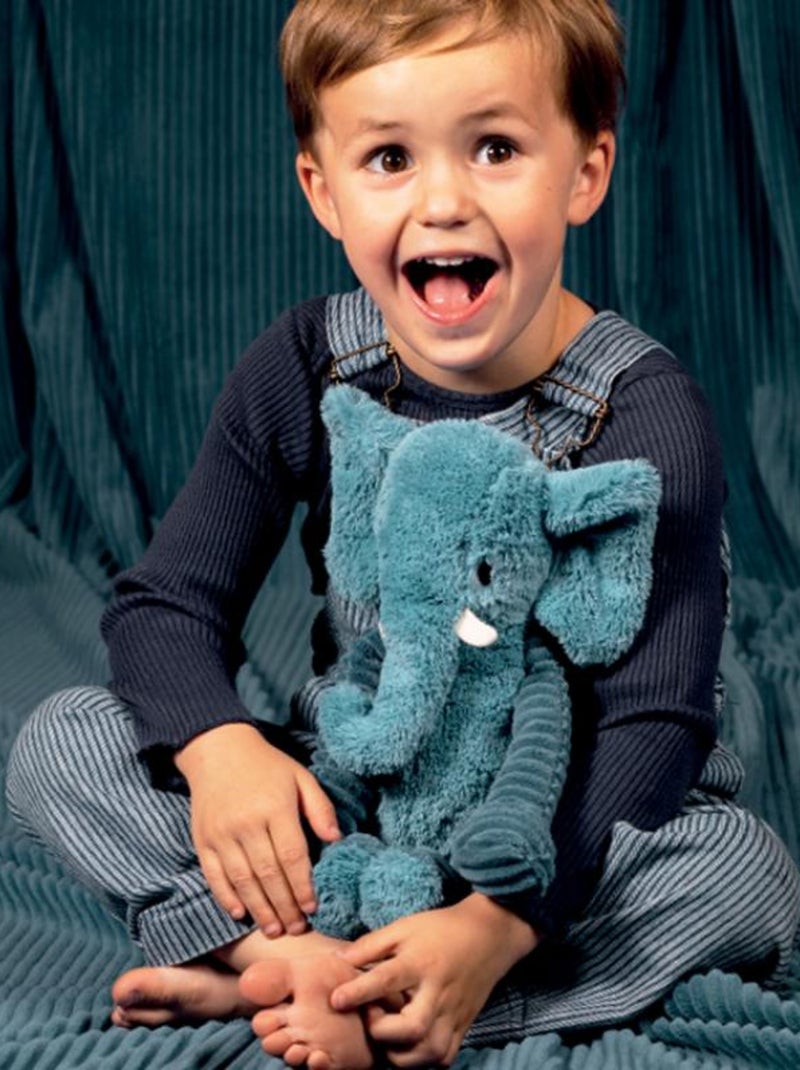 Les Déglingos - Peluche Dimoitou l'éléphant Bleu - Kiabi