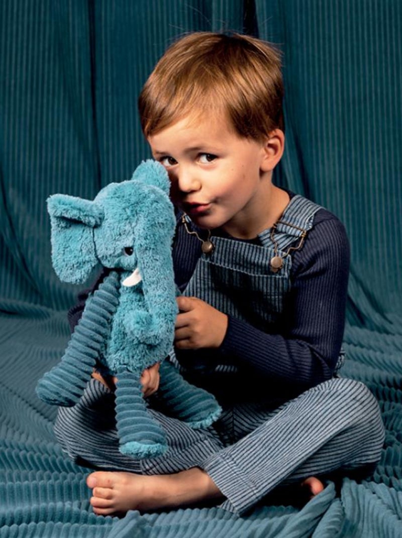 Les Déglingos - Peluche Dimoitou l'éléphant Bleu - Kiabi