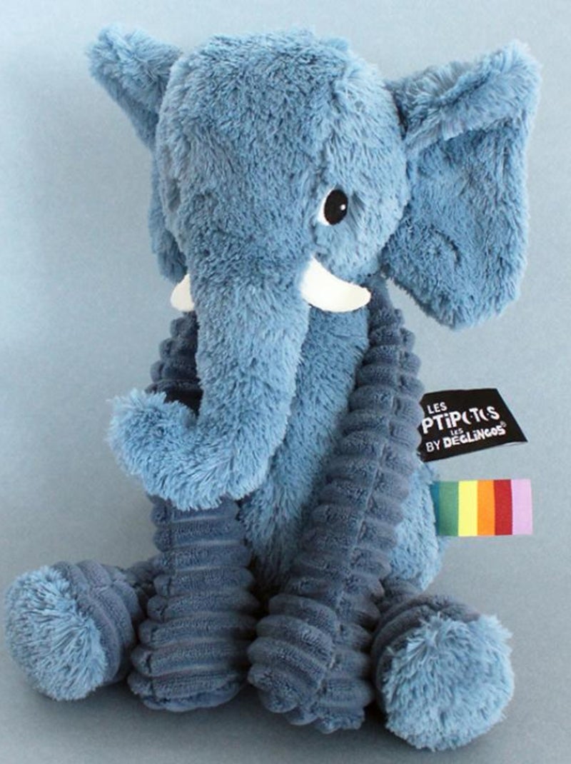 Les Déglingos - Peluche Dimoitou l'éléphant Bleu - Kiabi