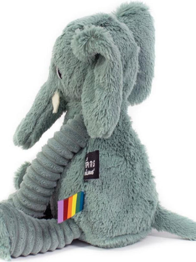 Les Déglingos - Peluche Dimoitou l'éléphant Vert - Kiabi