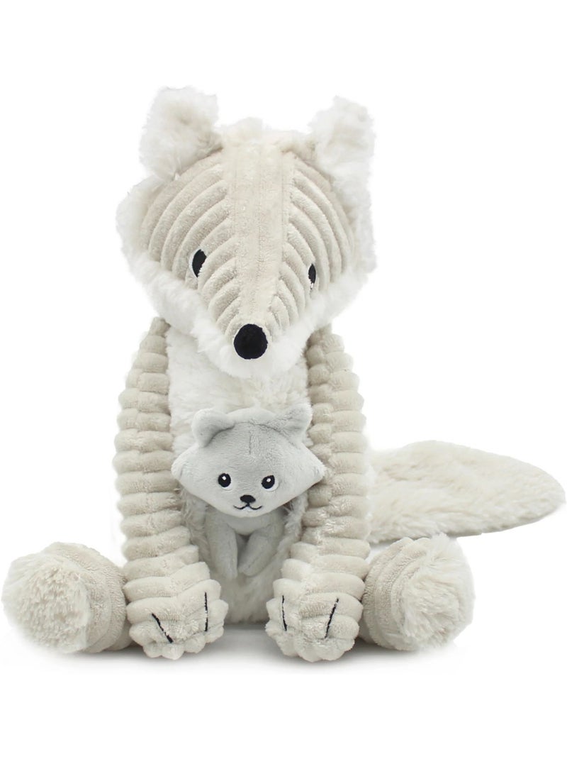 Les Déglingos - Peluche Frimou maman et bébé Gris - Kiabi