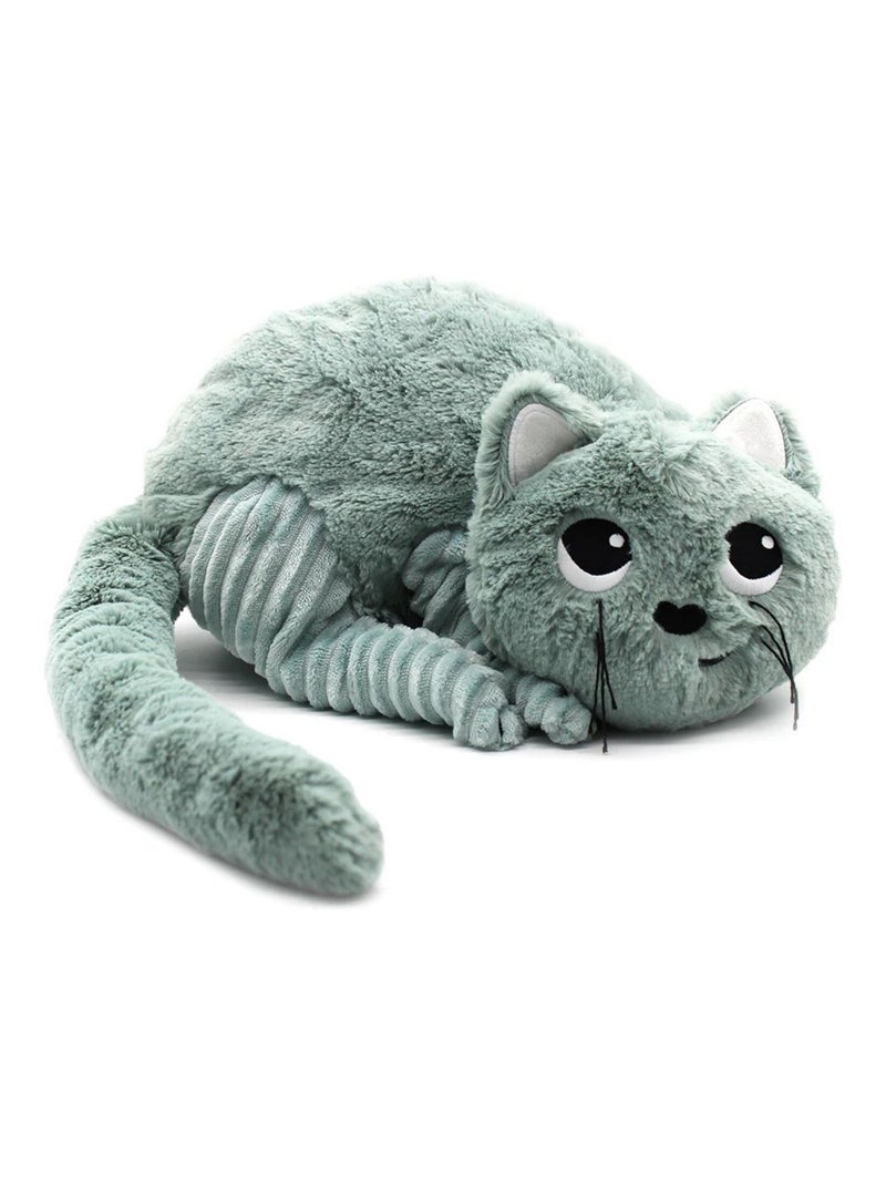Les Déglingos - Peluche Miaou le chat maman et bébé Vert d'eau - Kiabi