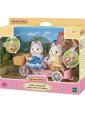 Les frères et sœurs husky et leur tandem - Sylvanian Families - 5637