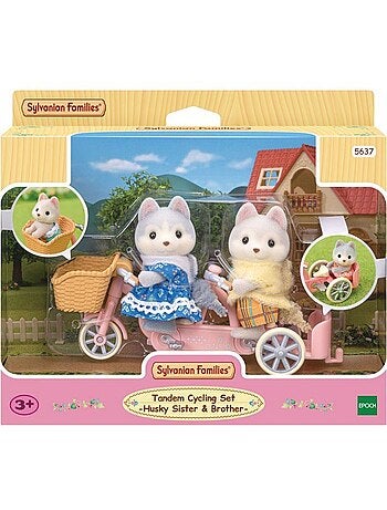 Les frères et sœurs husky et leur tandem - Sylvanian Families - 5637