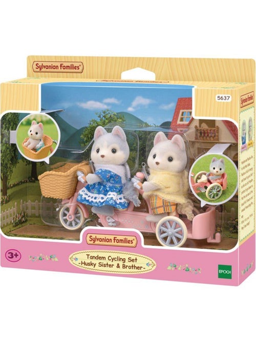 Les frères et sœurs husky et leur tandem - sylvanian families - 5637 - Kiabi