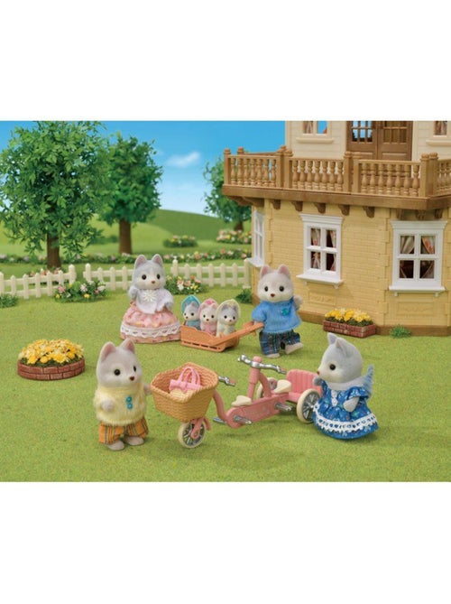 Les frères et sœurs husky et leur tandem - sylvanian families - 5637 - Kiabi