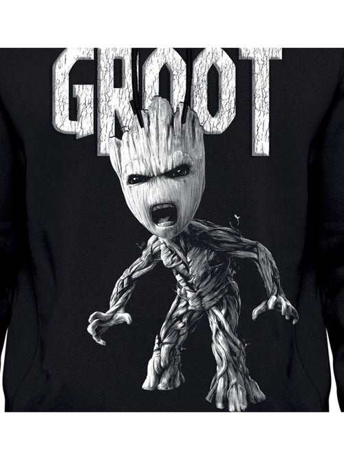 Les Gardiens de la Galaxie - Sweat à capuche motif Groot motif/style En colère (Groot) - Kiabi