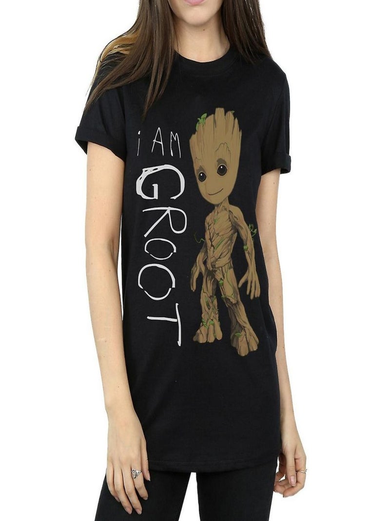 Les Gardiens de la Galaxie - T-shirt AM GROOT (Bébé Groot) Noir - Kiabi