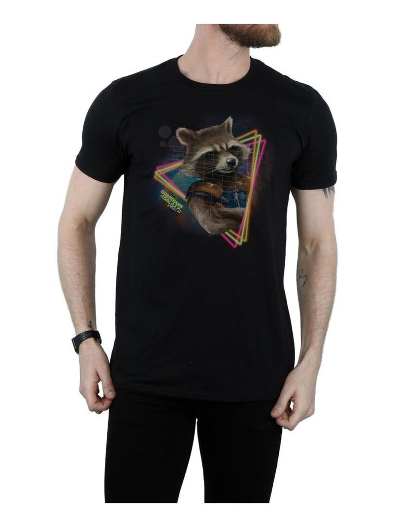 Les Gardiens de la Galaxie - T-shirt (Rocket Raccoon) Noir - Kiabi