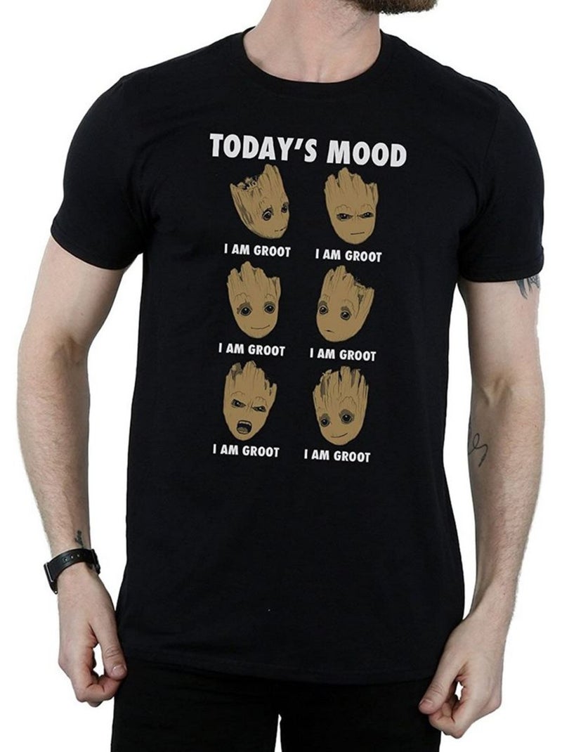 Les Gardiens de la Galaxie - T-shirt TODAY´S MOOD (Bébé Groot) Noir - Kiabi