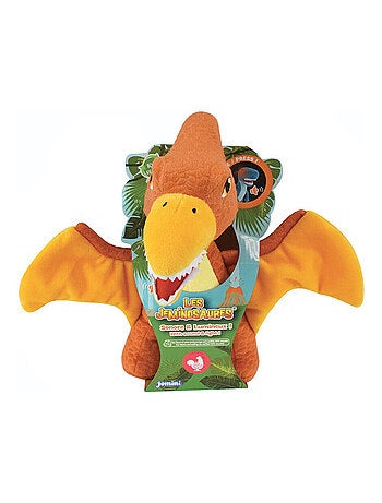 Les Jeminosaures Ptéranodon Peluche sonores et lumineuses orange 25cm