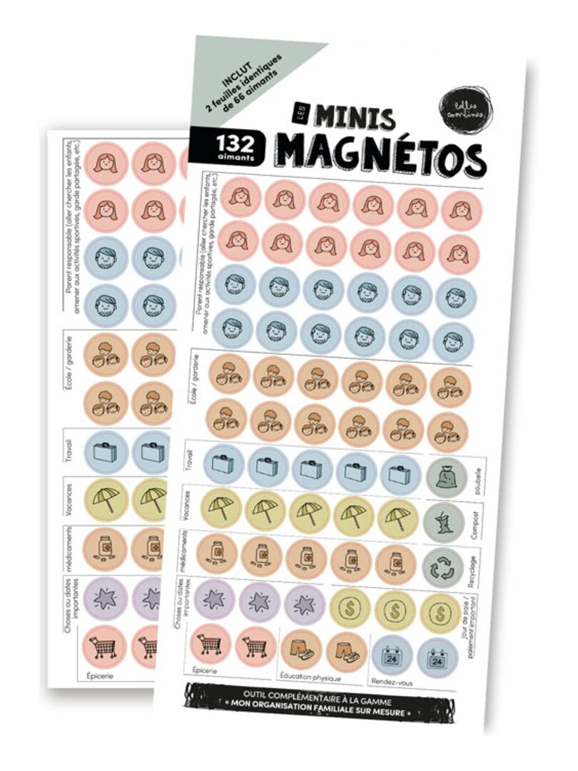 Les Mini Magnétos - 132 aimants - N/A - Kiabi - 17.99€