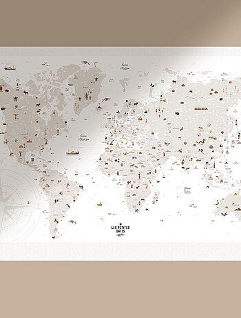 Les Petites Dates - Affiche Carte du monde