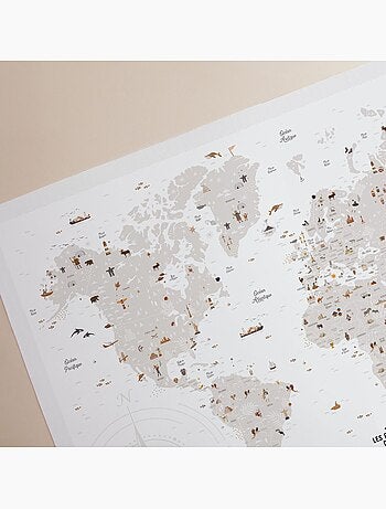 Les Petites Dates - Affiche Carte du monde