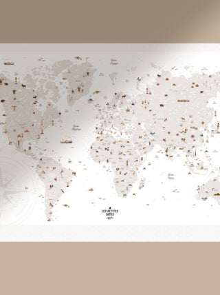 Les Petites Dates - Affiche Carte du monde