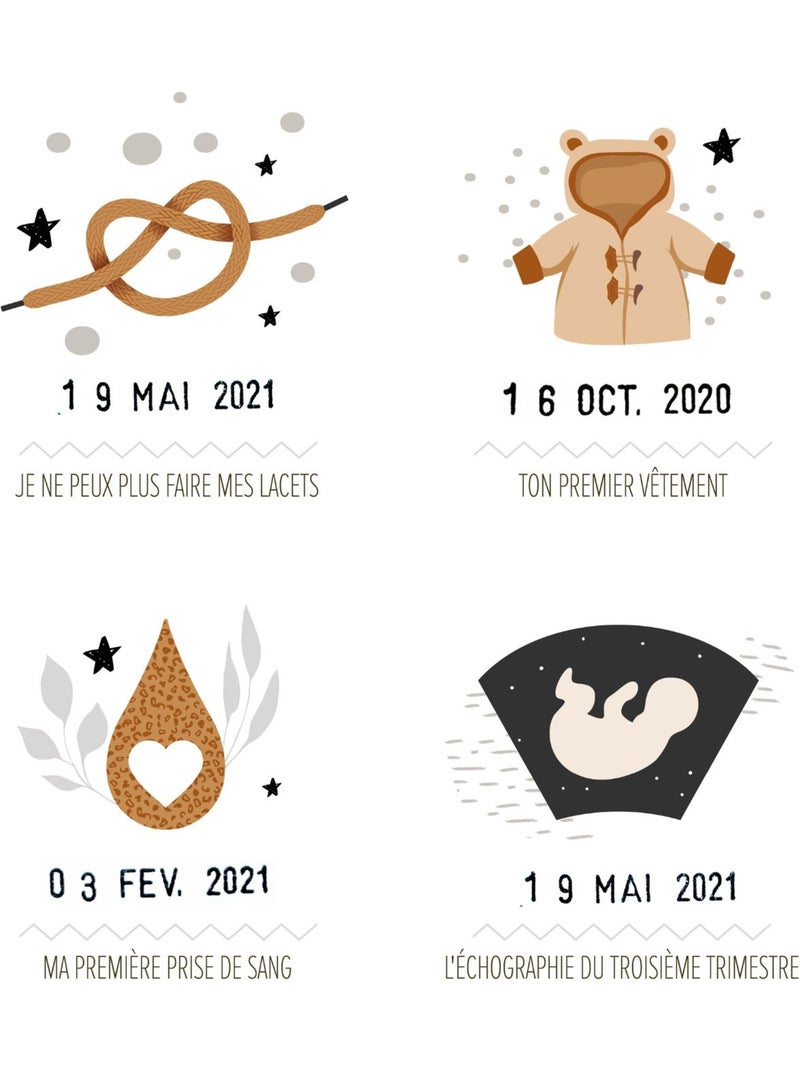 Les Petites Dates - Affiche En t'attendant Originale Multicolore - Kiabi
