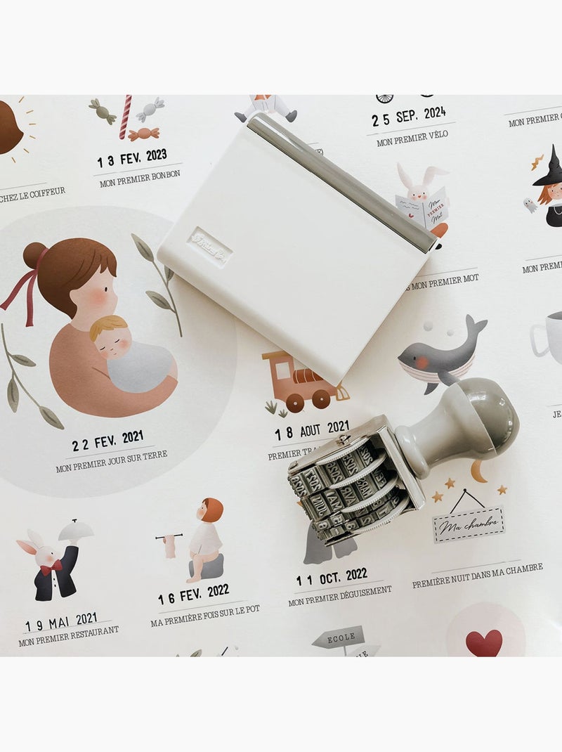Les Petites Dates - Affiche Mes Premières Fois Gris - Kiabi