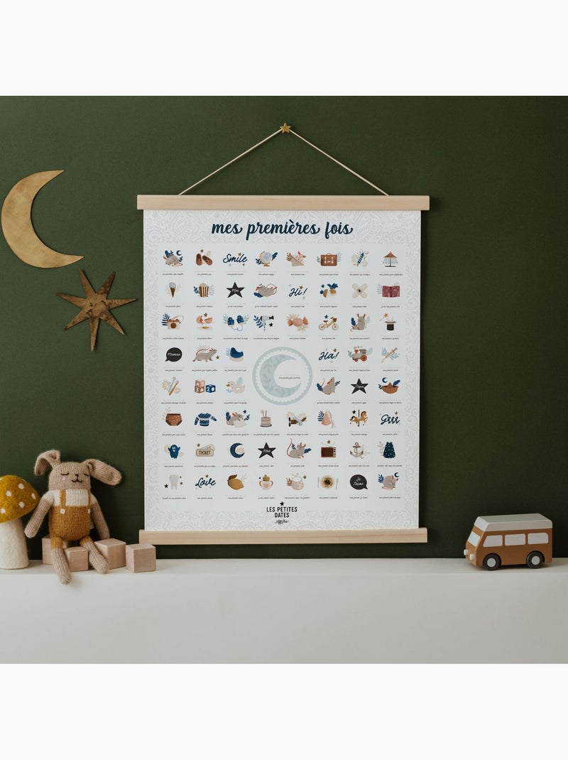 Les Petites Dates - Affiche Mes Premières Fois Souris Bleu - Kiabi