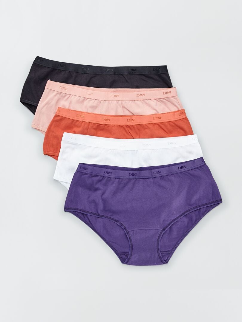 Les Pockets de 'DIM' - lot de 5 boxers Blanc/rose/violet/rouge/noir - Kiabi