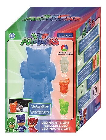 Les Pyjamasques Veilleuse En 3d Env 20 Cm Avec Diffusion Lumière En Couleurs