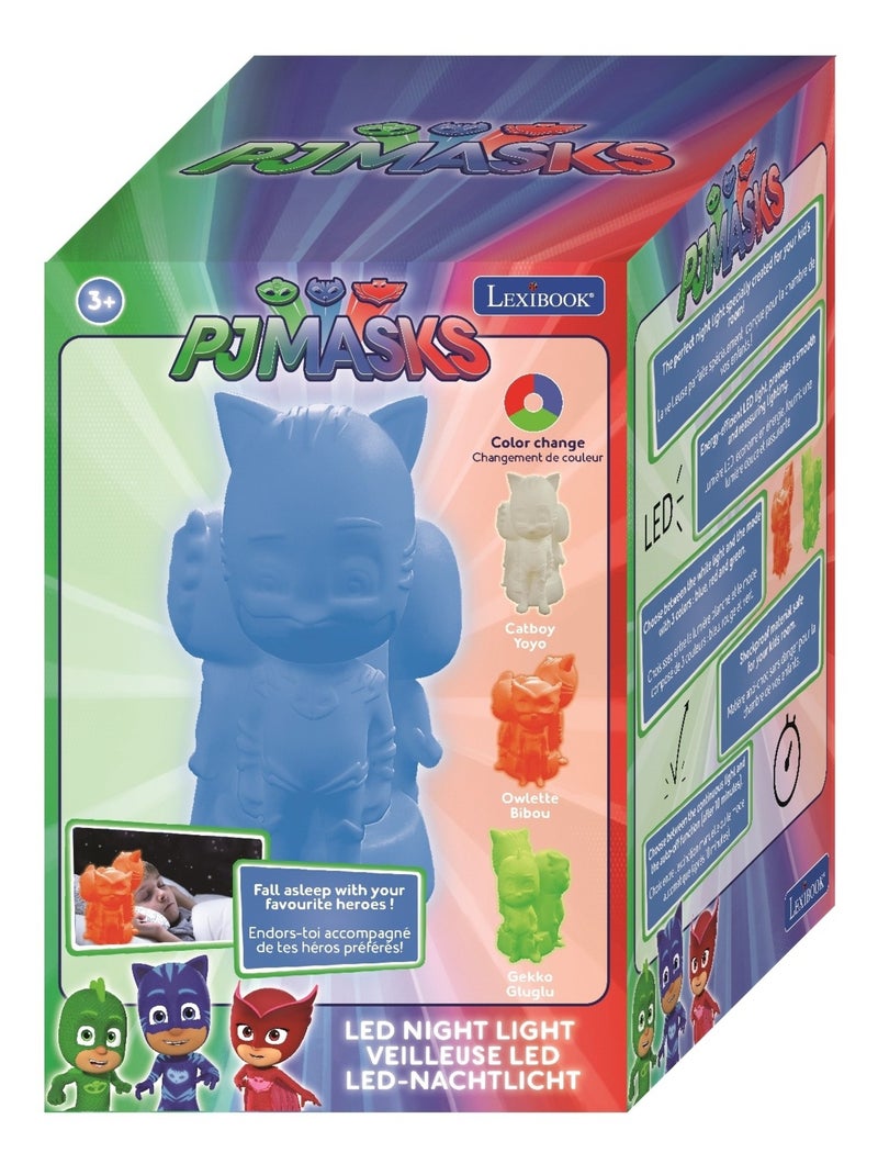 Les Pyjamasques Veilleuse En 3d Env 20 Cm Avec Diffusion Lumière En Couleurs Multicolore - Kiabi