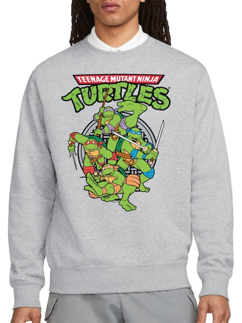Les Tortues Ninja - Sweat Gris chiné - Kiabi