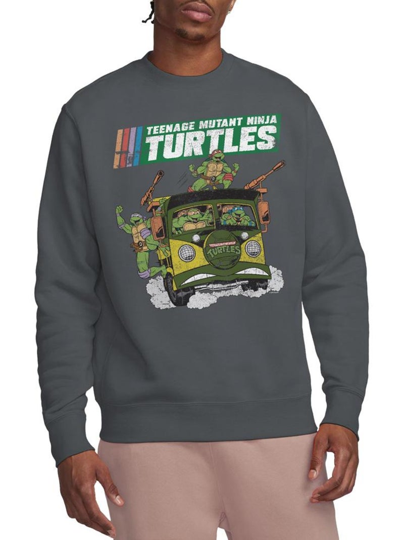Les Tortues Ninja - Sweat Gris Noir - Kiabi