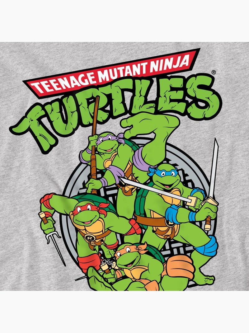 Les Tortues Ninja - T-shirt Gris chiné - Kiabi