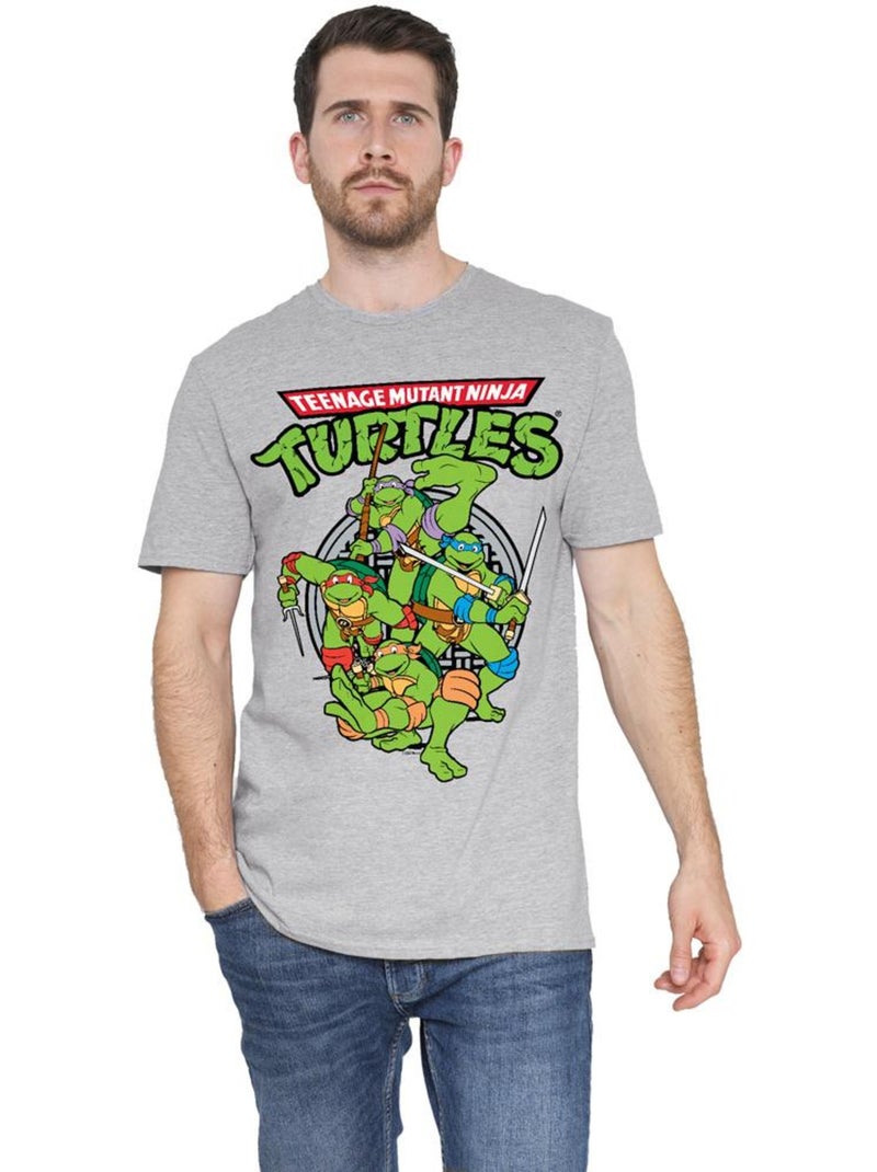 Les Tortues Ninja - T-shirt Gris chiné - Kiabi
