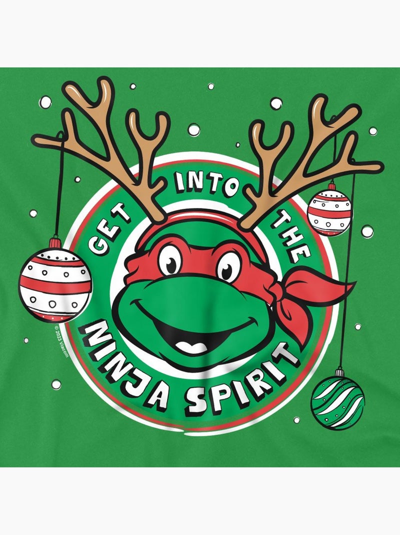 Les Tortues Ninja - T-shirt NINJA CHRISTMAS SPIRIT Vert émeraude - Kiabi