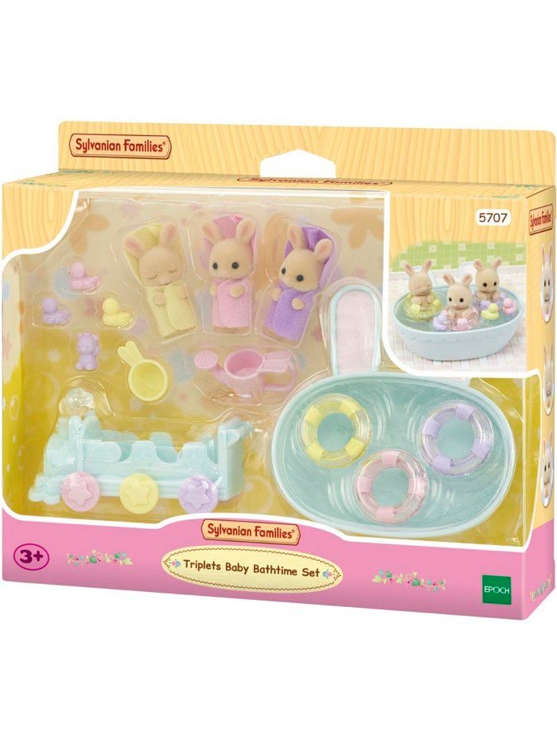 Les triplés lapin crème et accessoires de bain - sylvanian families - 5707 Blanc - Kiabi
