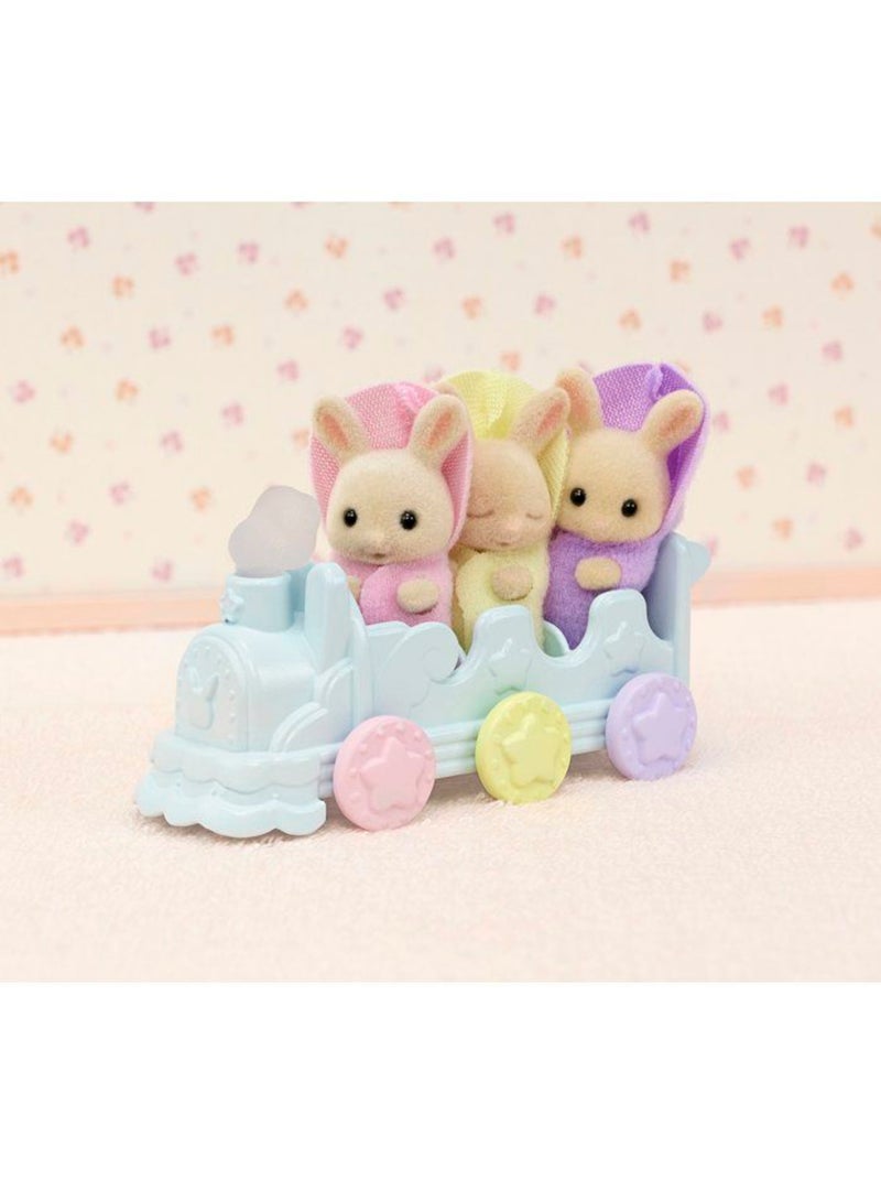 Les triplés lapin crème et accessoires de bain - sylvanian families - 5707 Blanc - Kiabi