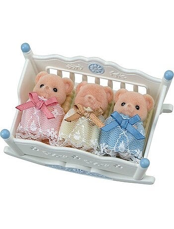 Les triplés ours biscuit - sylvanian families - 5866 - mini univers