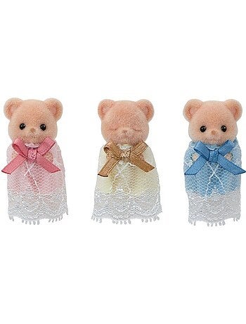 Les triplés ours biscuit - sylvanian families - 5866 - mini univers