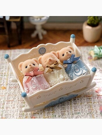 Les triplés ours biscuit - sylvanian families - 5866 - mini univers