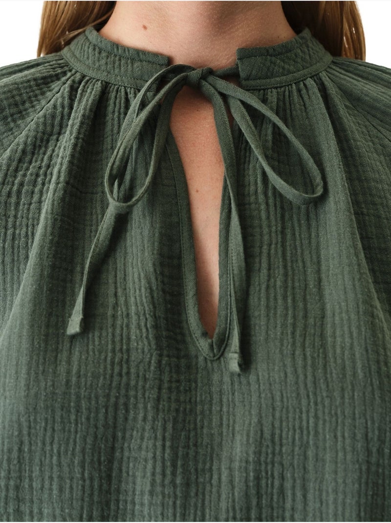 Lessi chemise à manches longues penti Vert kaki - Kiabi