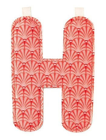 Lettre H en tissu