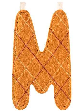 Lettre M en tissu