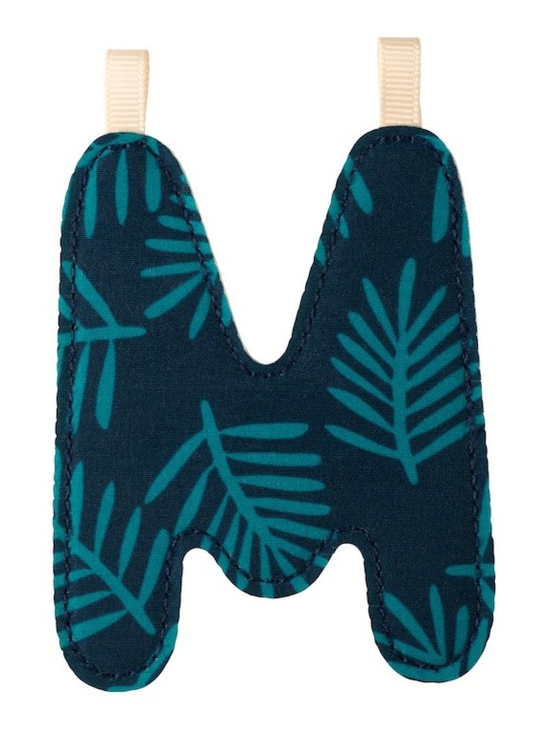 Lettre M en tissu Bleu - Kiabi