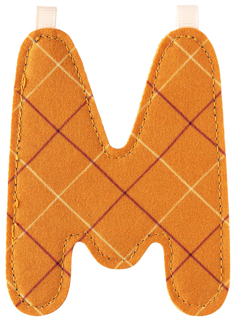 Lettre M en tissu Bleu - Kiabi